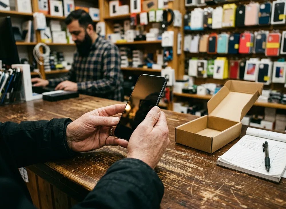 بررسی شماره IMEI آیفون روی صفحه‌ی دستگاه هنگام خرید